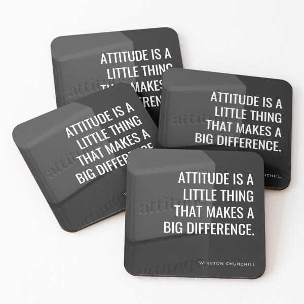 Item preview, Attitude Is A little Thing - Inspirational Quote by Winston Churchill designed and sold by LifeOnWords.