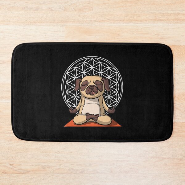 Item preview, Pug Dog Yoga Meditation Zen Flower Of Life Sacred Geometry designed and sold by ManishDayal.