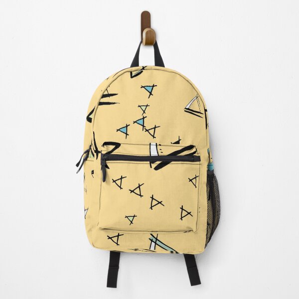 Item preview, Doodle Triangles on a yellow background designed and sold by Meg M Studio.