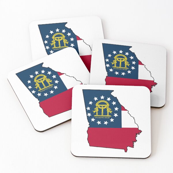 Item preview, Georgia State flag with state outline designed and sold by okunicka.