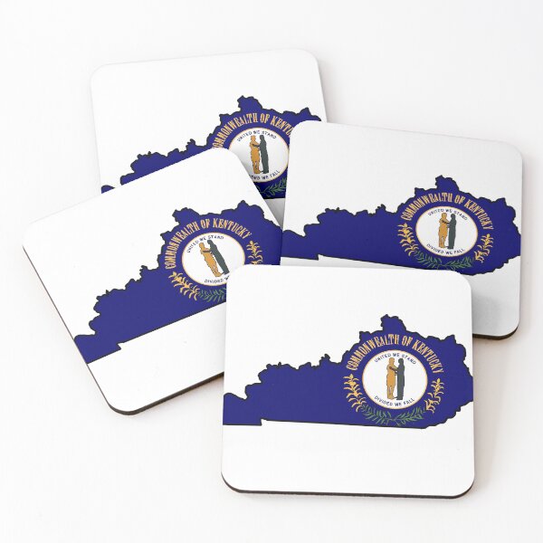 Item preview, Kentucky state flag with state map designed and sold by okunicka.