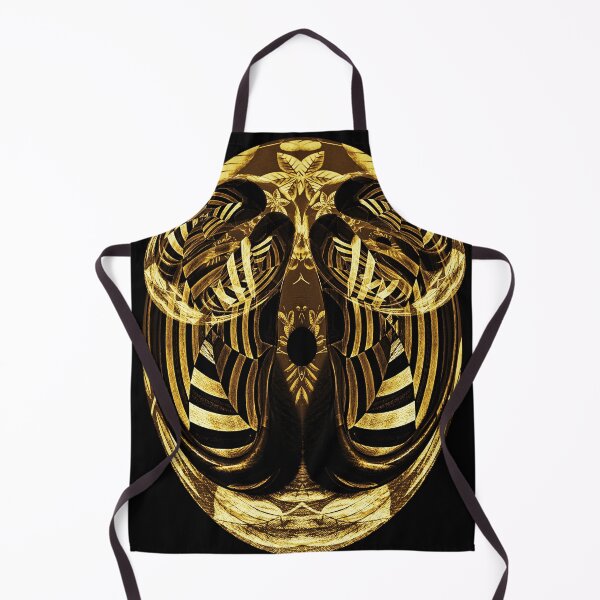 Item preview, Oval abstract face gold and black designed and sold by Astralia.