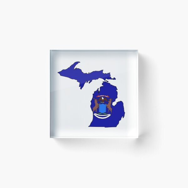 Item preview, Michigan state map with state outline designed and sold by okunicka.