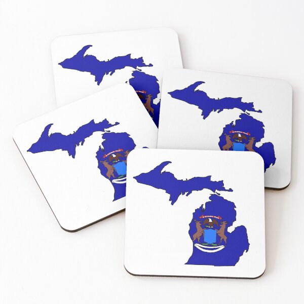 Item preview, Michigan state map with state outline designed and sold by okunicka.