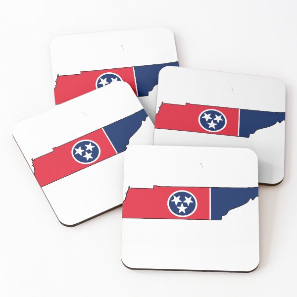 Item preview, Tennessee state flag with state outline designed and sold by okunicka.