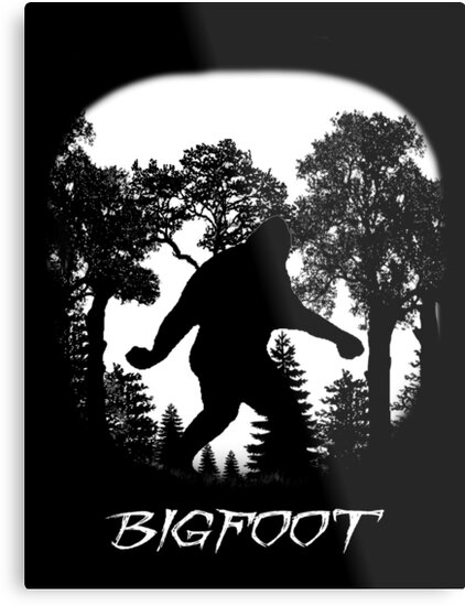 "Bigfoot Silhouette " Metal Prints by thebigfootstore | Redbubble