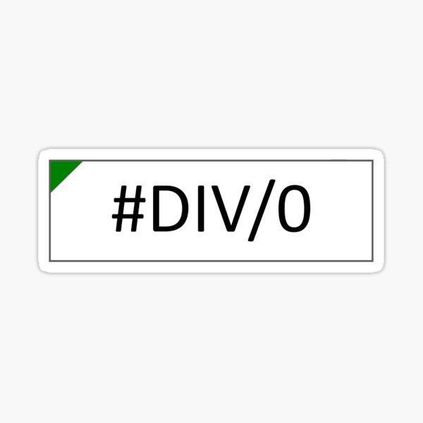 Item preview, Excel #DIV/0 Error designed and sold by hdevine825.