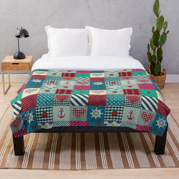 Item preview, Love Nautical Patchwork Quilt Pattern designed and sold by Eatmyshirtz.