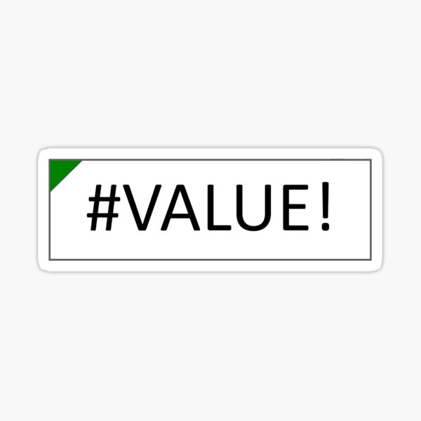 excel-value-error-sticker-for-sale-by-hdevine825-redbubble