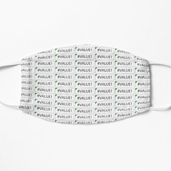 Excel # ¡VALOR! Error Mascarilla plana
