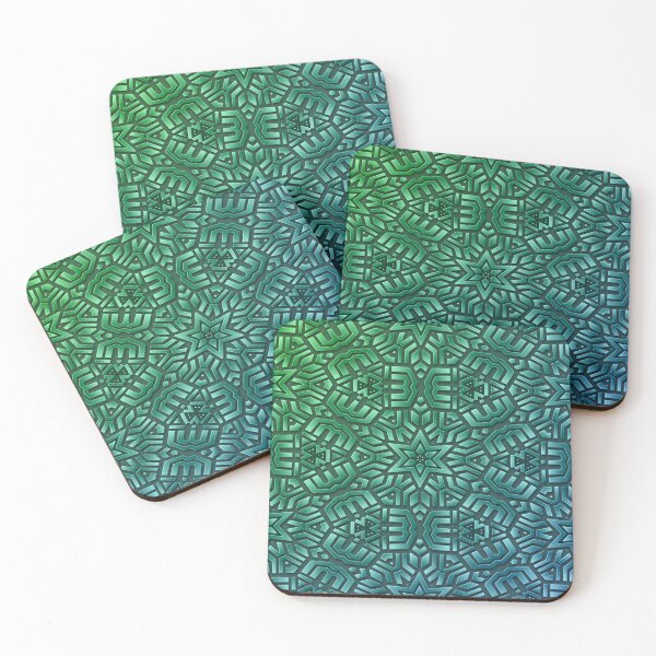 Item preview, Mayan Block Mosaic - Teal designed and sold by Wizzles Emporium.