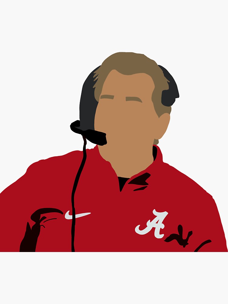 “Nick Saban " Sticker for Sale by rdshe096 | Redbubble
