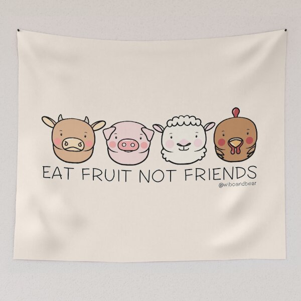Item preview, EAT FRUIT NOT FRIENDS VEGAN designed and sold by wiboandbear.