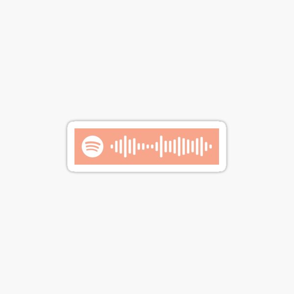 "Tongue Tied" Peach Spotify Code Sticker