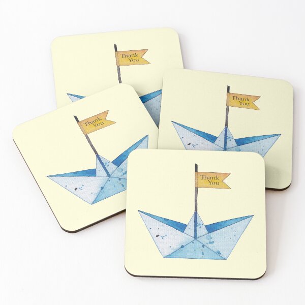 Item preview, Cute Paper Boat Rain Theme Pattern  designed and sold by Oirabot.