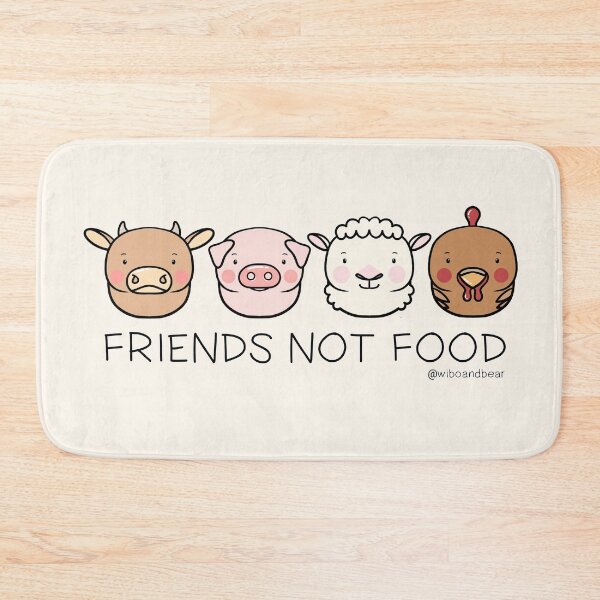 Item preview, FRIENDS NOT FOOD VEGAN designed and sold by wiboandbear.