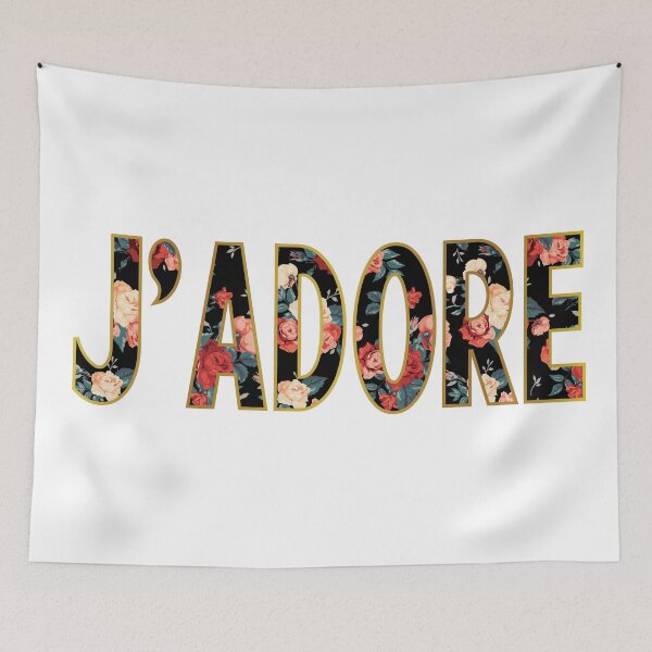 Aperçu de l'œuvre Jadore Love French Chic Adore Floral créée et vendue par PaintedRose.