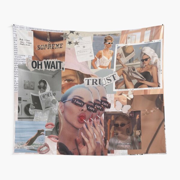 vintage aesthetic collage Tapestry