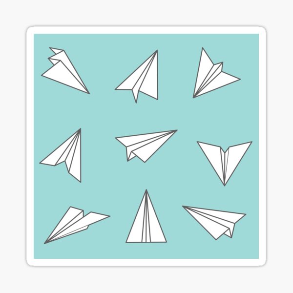 Item preview, Paper Planes Pattern Print designed and sold by Lucy Ortiz Studio.