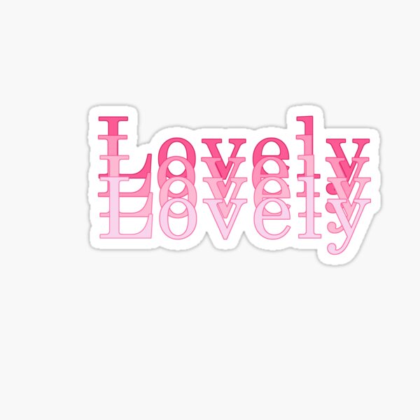 "Pastel Pink Lovely" Sticker by cleigh1408 | Redbubble