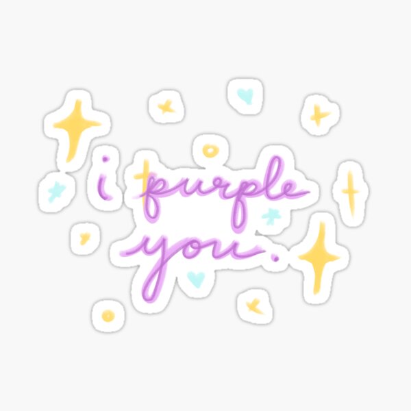 BTS I Purple You Caligrafía Pegatina