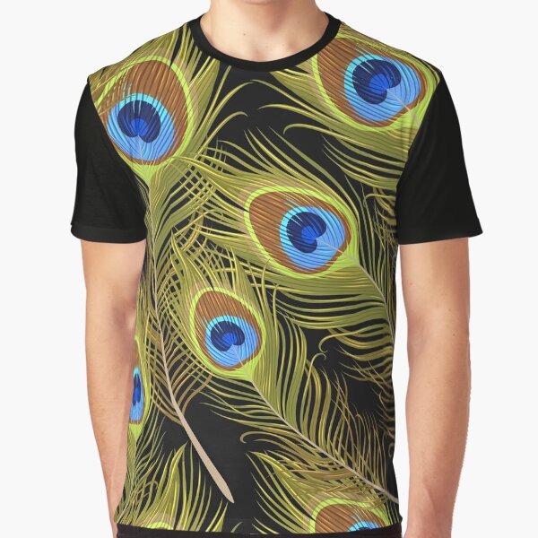 Peacock Feathers - Beautiful Exotic Birds Painting Graphic T-Shirt