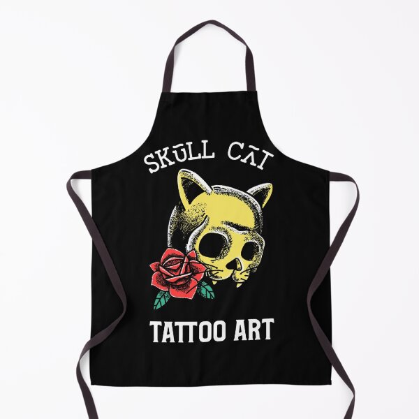 Item preview, Tattoo Art - Skull Cat designed and sold by TeeZoneZtore.