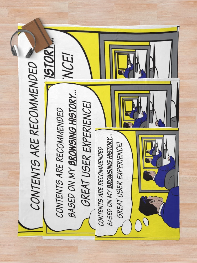 Thumbnail 5 of 6, Throw Blanket, Smart Digital Algorithm Poster Design designed and sold by whyhowie.
