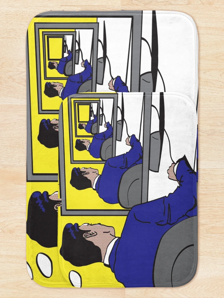 Thumbnail 5 of 6, Bath Mat, Smart Digital Algorithm Poster Design designed and sold by whyhowie.