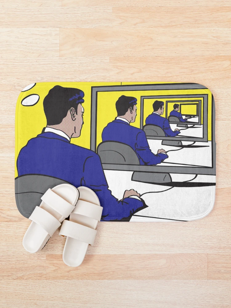 Thumbnail 1 of 6, Bath Mat, Smart Digital Algorithm Poster Design designed and sold by whyhowie.