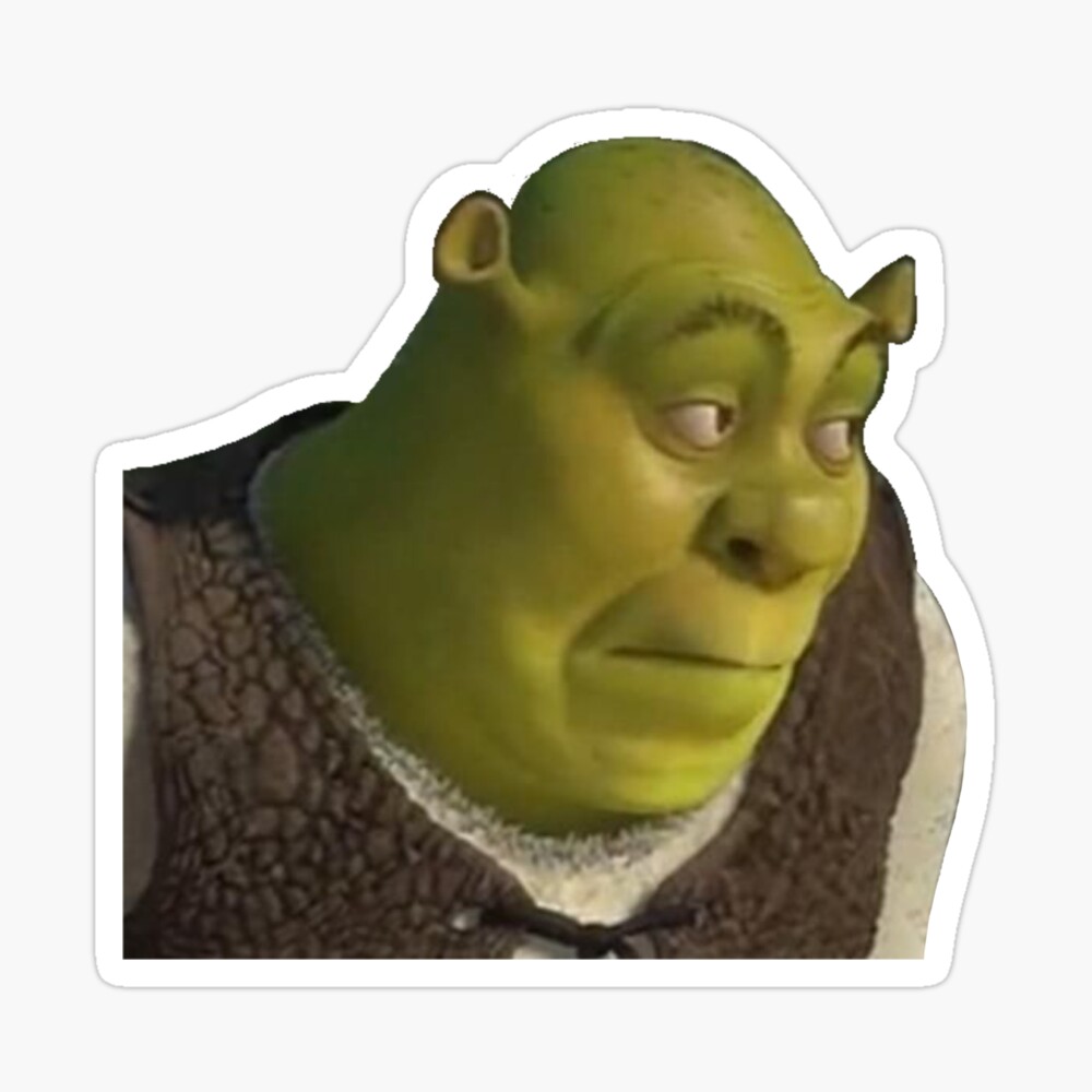 Confused Shrek sticker | Magnet