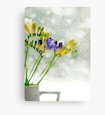 A Jug of Freesia Metal Print