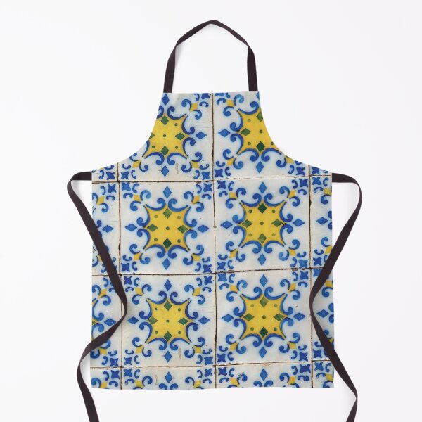 Item preview, Portuguese Tiles - Azulejo Blue and Yellow Pattern Design designed and sold by idovedesign.