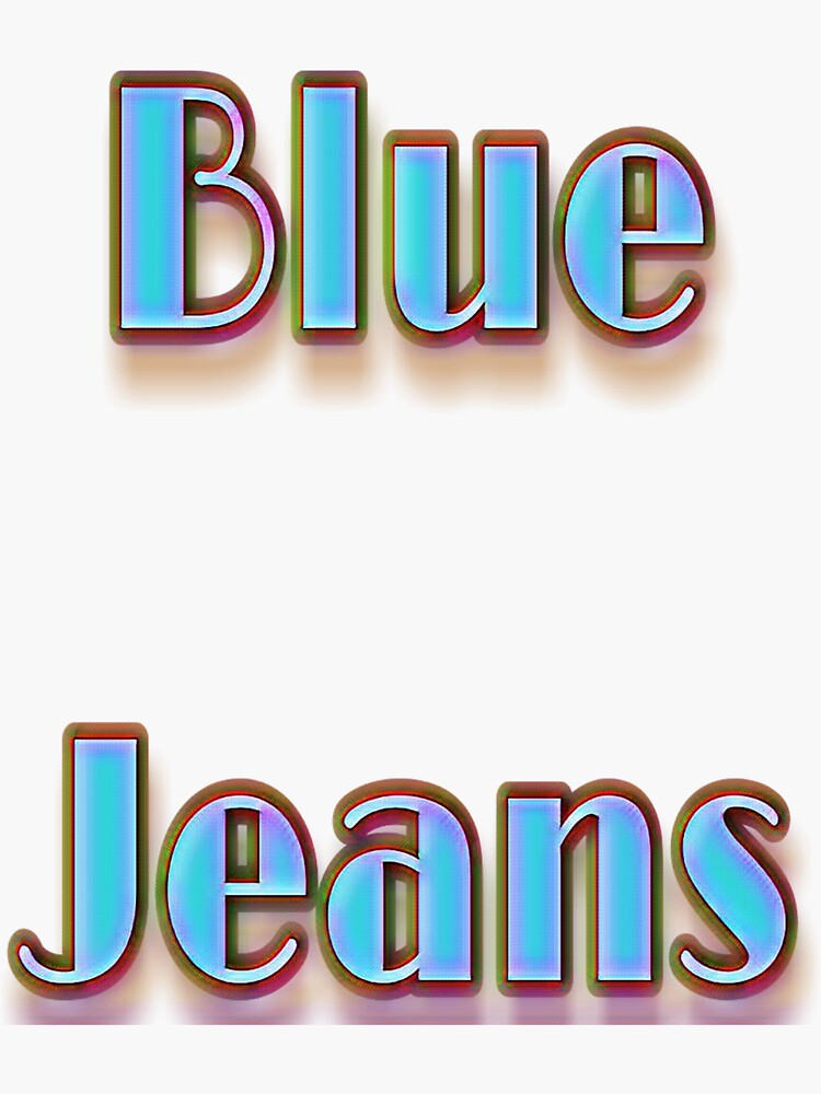 "Blue Jeans Sticker" Sticker by Anilk23 Redbubble