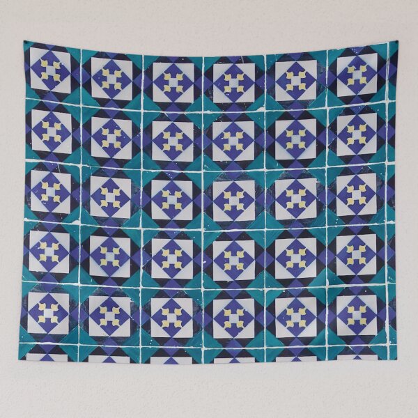 Item preview, Portuguese Tiles - Azulejo Colorful Diamond Geometric Design designed and sold by idovedesign.