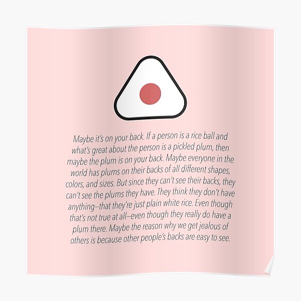 fruits basket rice ball quote Poster