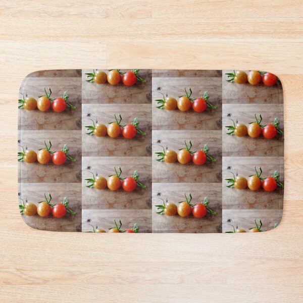 Item preview, 3 Cherry Tomatoes on Wood Background designed and sold by Beachy.