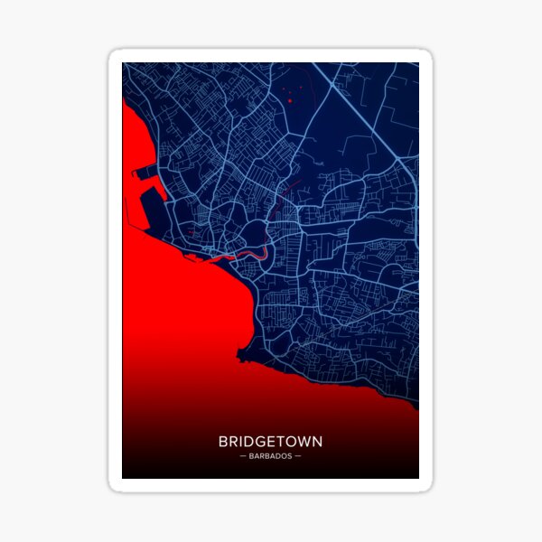 Item preview, Bridgetown City Map Print, Bridgetown City Map Poster, Bridgetown City Map Wall Art, Bridgetown City Map, Map of Bridgetown City, Bridgetown City Map Art designed and sold by randomorder.