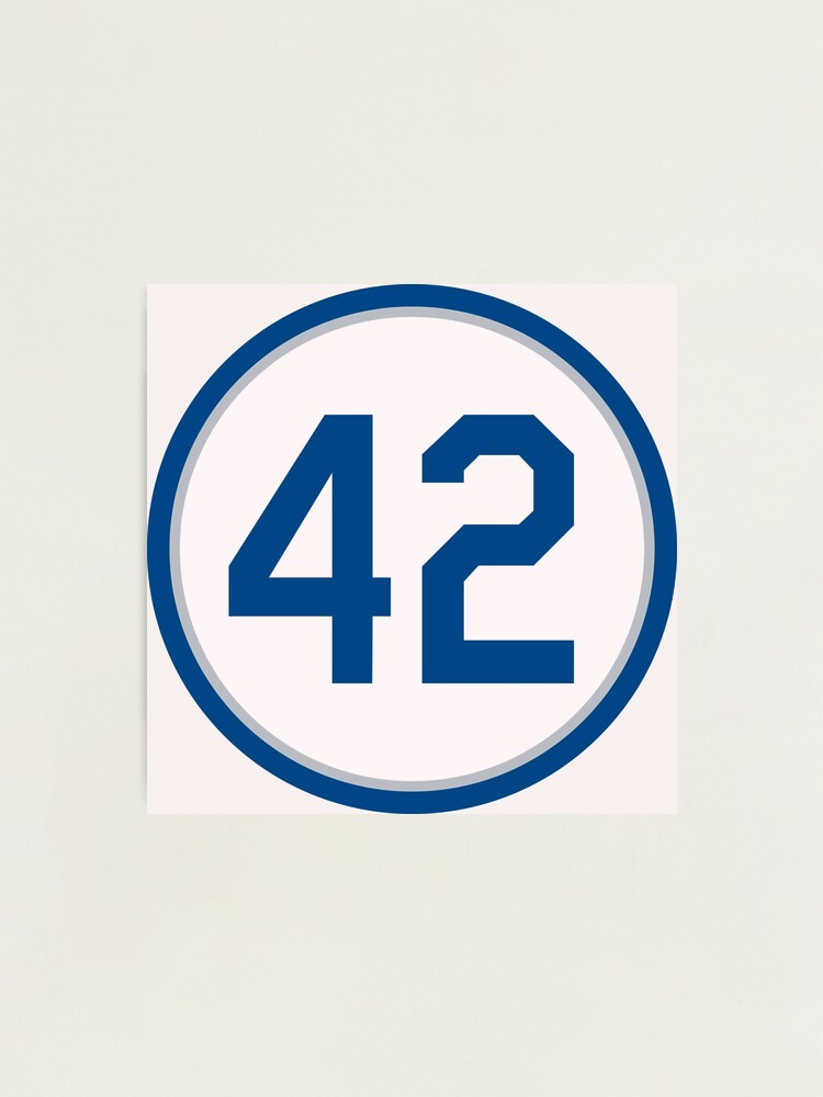 Jackie Robinson 42 Jersey Number Photographic Print for Sale by StickBall Redbubble