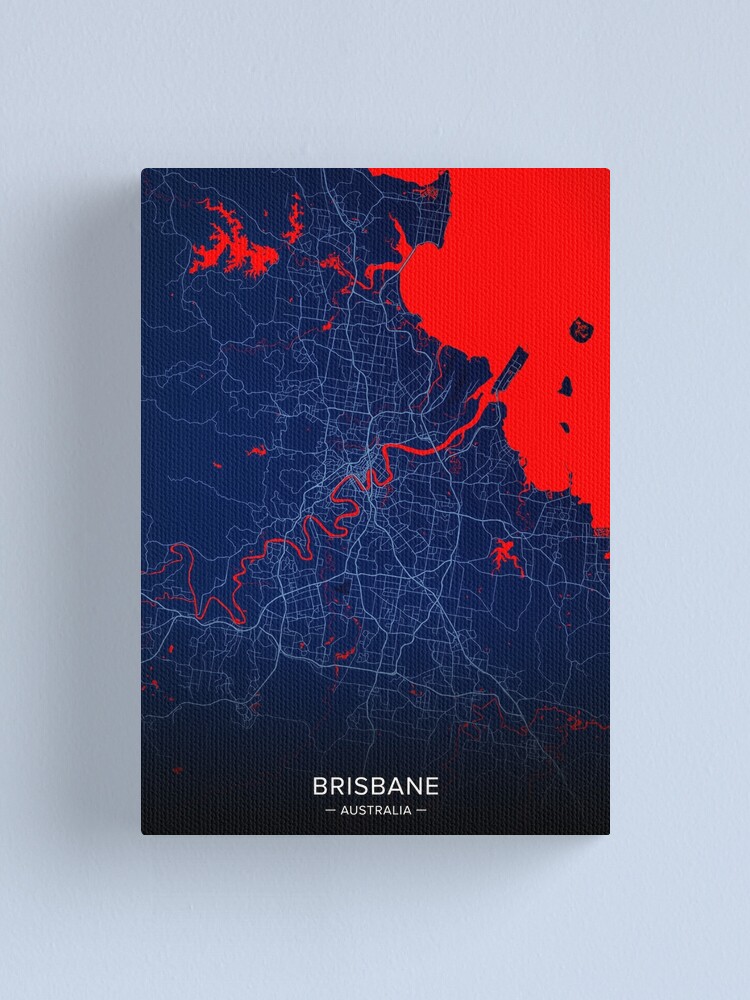 "Brisbane City Map Print, Brisbane City Map Poster, Brisbane City Map