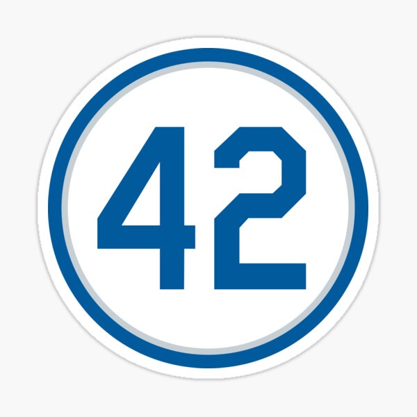 Jackie Robinson #42 Jersey Number Sticker