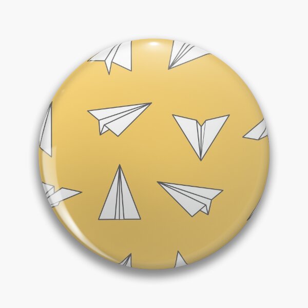 Item preview, Paper Planes Pattern Print | Yellow designed and sold by Lucy Ortiz Studio.