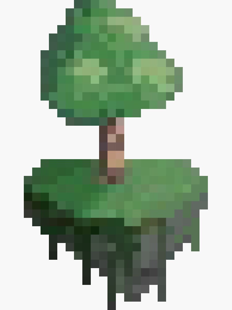 "Floating Island Pixel Art" Sticker by thmswllc | Redbubble