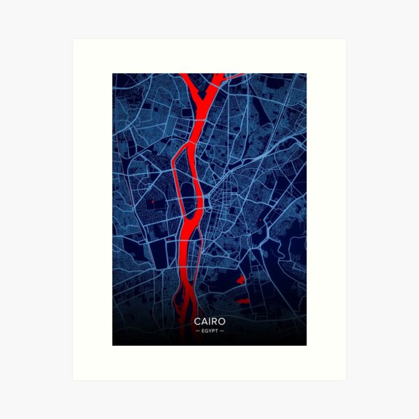 Item preview, Cairo City Map Print, Cairo City Map Poster, Cairo City Map Wall Art, Cairo City Map, Map of Cairo City, Cairo City Map Art designed and sold by randomorder.
