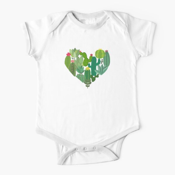 For the love of the cactus Short Sleeve Baby One-Piece
