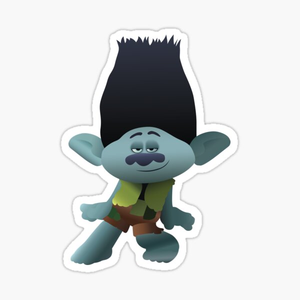 Trolls World Tour Branch Kiss-Cut Sticker, Stickers