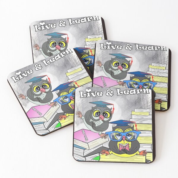 Item preview, Animal ( owls ) - Live and learn  designed and sold by Shirley cute art .