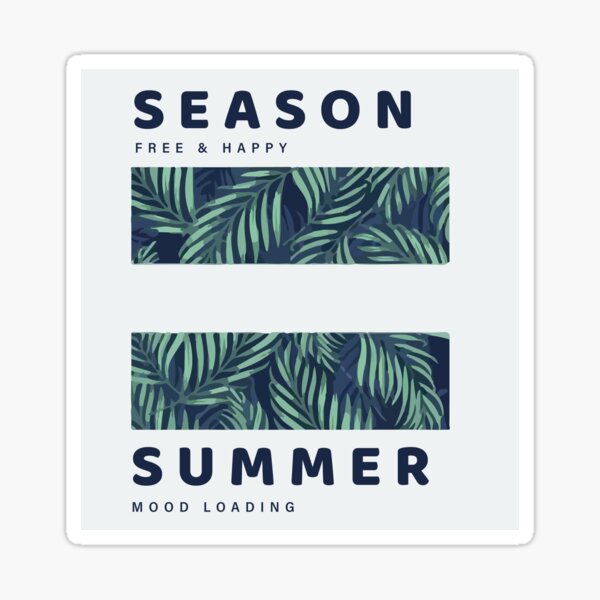 summer vacation flower print Sticker
