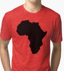 The continent of Africa map of African nation Tri-blend T-Shirt