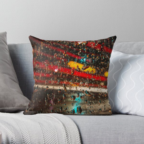 Colored Drops Throw Pillow